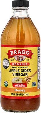 Bragg, Organic Apple Cider Vinegar With The „Mother“, Bio-Apfelessig mit der „Mutter“, Honig, 473 ml (16 fl. oz.)