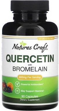 Nature's Craft, Quercetin With Bromelain, Quercetin mit Bromelain, 600 mg, 90 Kapseln