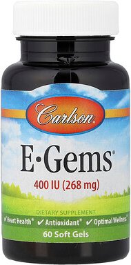 Carlson, E-Gems®, 400 IU (268 mg), 60 Weichkapseln