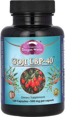 Dragon Herbs, Goji LBP-40, 500 mg, 100 vegetarische Kapseln