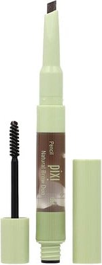 Pixi Beauty, 2-in-1 Natural Brow Duo, Brauenstift und Gel, 0633 Deep Brunette, 1 Stück