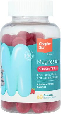 Chapter Six, Magnesium Gummies, Magnesium-Fruchtgummis, zuckerfrei, Himbeere, 60 Fruchtgummis (100 mg pro Fruchtgummi)