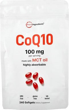 Thumbnail - Micro Ingredients, CoQ10, 240 Weichkapseln (50 mg pro Weichkapsel)