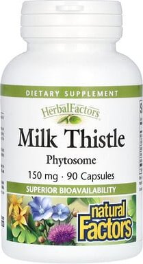 Natural Factors, HerbalFactors®, Milk Thistle, Mariendistel, 150 mg, 90 Kapseln