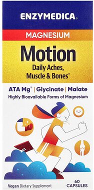 Enzymedica, Magnesium, Bewegung, 60 Kapseln