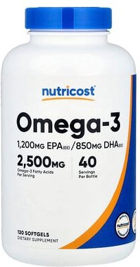 Thumbnail - Nutricost, Omega-3, 120 Weichkapseln