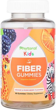 Phytoral, Kids, Fiber Gummies, Ballaststoff-Fruchtgummis, Orange und gemischte Beeren, 60 Fruchtgummis