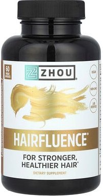 Zhou Nutrition, Hairfluence, Premium-Haarwachstumsformel, 60 Vegetarische Kapseln