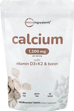 Micro Ingredients, Calcium with Vitamin D3 + K2 & Bor, Calcium mit Vitamin D3 + K2 und Bor, 300 Tabletten