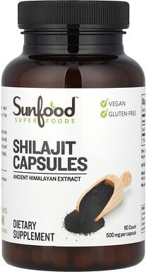 Sunfood, Shilajit, Shilajit, 500 mg, 90 Kapseln