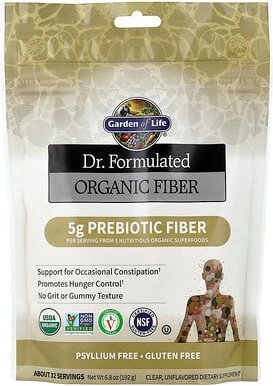 Garden of Life, Dr. Formulated, Bio-Ballaststoffe, klar löslich, geschmacksneutral, 192 g (6,8 oz.)