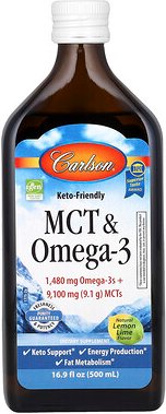 Carlson, MCT & Omega-3, Natürliche Zitrone-Limette, 500 ml (16,9 fl. oz.)
