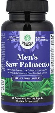 Nature's Craft, Men‘s Saw Palmetto, Sägepalmenbeere für Männer, 60 Kapseln