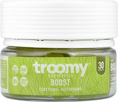 Troomy Nootropics, Boost, Functional Mushrooms Gummies, Lemon Lime, 30 Gummies