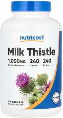 Nutricost, Mariendistel, 1.000 mg, 240 Kapseln