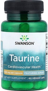 Swanson, Taurin, 500 mg, 60 pflanzliche Kapseln