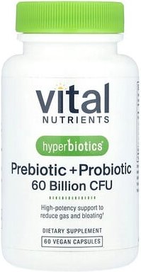 Thumbnail - Vital Nutrients, Hyperbiotics®, Prebiotic + Probiotic, Präbiotika und Probiotika, 60 vegane Kapseln