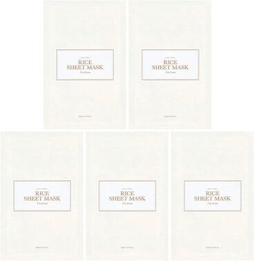 Thumbnail - I'm From, Rice Beauty Sheet Mask, Gesichtsmaske, 5 Tuchmasken, je 20 ml (0,67 fl. oz.).