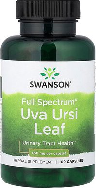 Thumbnail - Swanson, Full Spectrum® Uva Ursi Leaf, Uva-Bärentraube-Blatt, 450 mg, 100 Kapseln