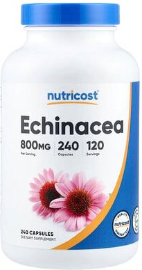 Thumbnail - Nutricost, Echinacea, 240 Kapseln (400 mg pro Kapsel)