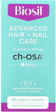 Biosil, Advanced Hair + Nail Care + Biotin, verbesserte Haar-, Nagelpflege + Biotin, 30 Original-Kapseln