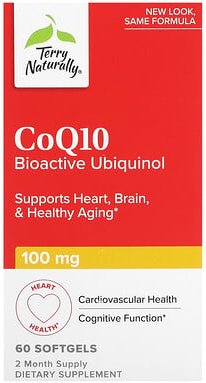 Thumbnail - Terry Naturally, CoQ10, bioaktives Ubichinol, 100 mg, 60 Weichkapseln