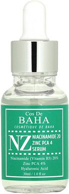 Cos De BAHA, NZ, Niacinamid 20 Zink PCA 4, 1 fl. oz. (30 ml)