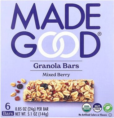 MadeGood, Müsliriegel, gemischte Beeren, 6 Riegel, je 0,85 oz. (24 g)