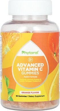 Phytoral, Advanced Vitamin C Gummies, verbesserte Vitamin-C-Fruchtgummis, Orange, 60 Fruchtgummis