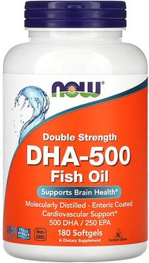 NOW Foods, DHA-500 Fish Oil, DHA-500-Fischöl, 180 Weichkapseln