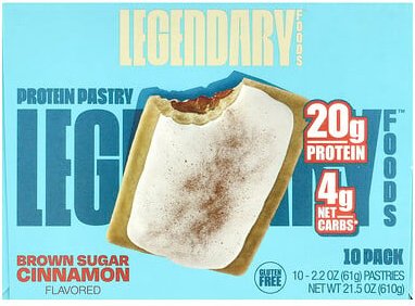 Legendary Foods, Protein-Gebäck, brauner Zucker-Zimt, 10er-Pack, je 61 g (2,2 oz.)