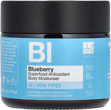 Dr. Botanicals, Blueberry Superfood Antioxidant Body Moisturizer, Heidelbeere-Superfood-Antioxidantien-Körperfeuchtigkei...