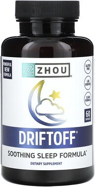 Zhou Nutrition, Driftoff, beruhigende Schlafformel, 60 Kapseln