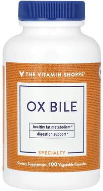 The Vitamin Shoppe, Ox Bile, Ochsengalle, 100 pflanzliche Kapseln (125 mg pro Kapsel)