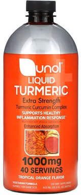 Qunol, Liquid Turmeric, flüssige Kurkuma, tropische Orange, 1.000 mg, 600 ml (20,3 fl. oz.)