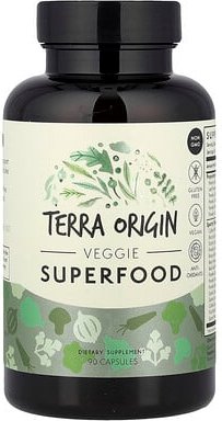 Terra Origin, Pflanzliches Superfood, 90 Kapseln