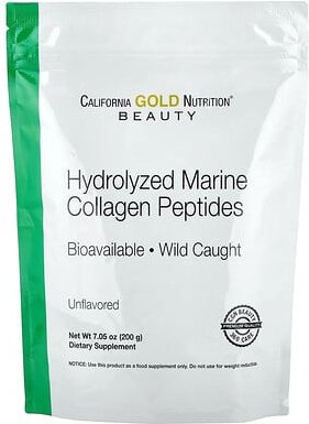 California Gold Nutrition, Hydrolyzed Marine Collagen Peptides, hydrolysierte Meereskollagenpeptide, geschmacksneutral, ...