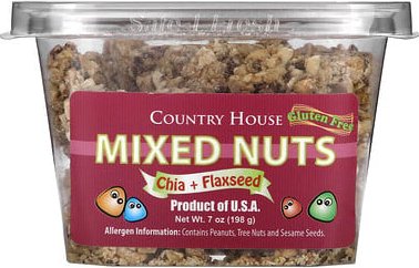 Country House, Mixed Nuts, Chia + Flaxseed, gemischte Nüsse, Chia + Leinsamen, 198 g (7 oz.)