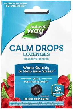 Nature's Way, Calm Drops Lozenges, Calm Drops Lutschtabletten, Himbeere, 24 Lutschtabletten