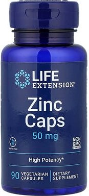 Thumbnail - Life Extension, Zinc Caps, High Potency, Zink, hohe Wirksamkeit, 50 mg, 90 pflanzliche Kapseln