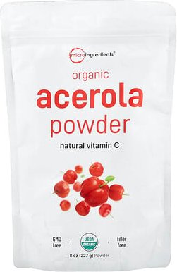 Micro Ingredients, Organic Acerola Powder, Bio-Acerolapulver, 227 g (8 oz.)