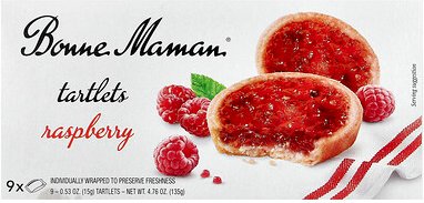 Bonne Maman, Törtchen, Himbeere, 9 Törtchen, je 15 g (0,53 oz.)