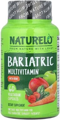 NATURELO, Bariatrisches Multivitamin mit Eisen, 60 vegetarische Kapseln