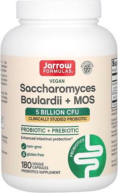 Jarrow Formulas, Saccharomyces Boulardii Plus MOS, 5 Milliarden, 180 vegetarische Kapseln mit verzögerter Freisetzung