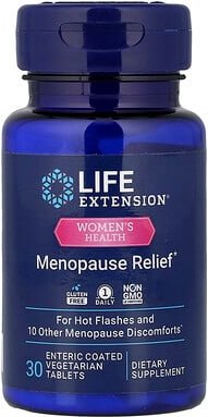 Life Extension, Women's Health, Menopause Relief, Linderung bei der Menopause, 30 magensaftresistente vegetarische Table...
