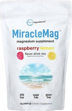 Micro Ingredients, MiracleMag™, Himbeer-Zitrone, 454 g (1 lb.)