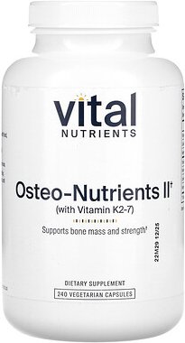 Vital Nutrients, Osteo-Nutrients II with Vitamin K2-7, Osteo-Nährstoffe mit Vitamin K2-7, 240 pflanzliche Kapseln