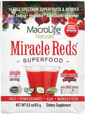 Macrolife Naturals, Miracle Reds®, Superfood, Goji, Granatapfel, Açaí-Beere, Mangostan, 9,5 g (0,3 oz.)