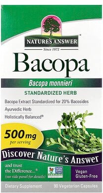 Nature's Answer, Bacopa, 500 mg, 90 pflanzliche Kapseln