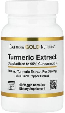 California Gold Nutrition, Turmeric Extract with 95% Curcuminoide, and BioPerine® Black Pepper Extract, Kurkuma-Extrakt ...